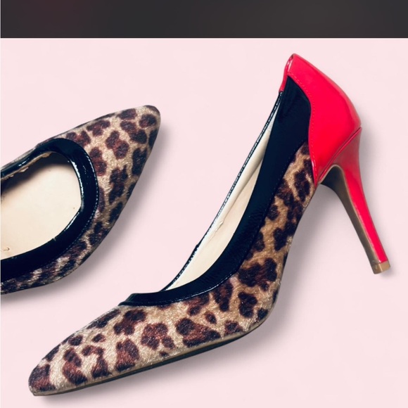Rampage Red and Leopard Print Heels - Picture 3 of 8